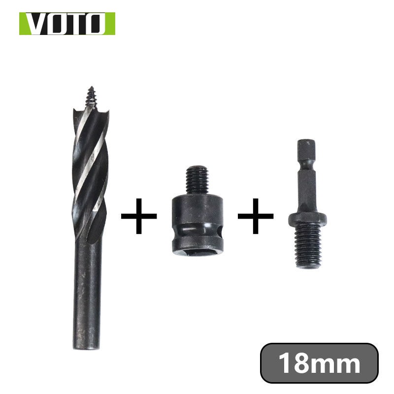 Bộ 3 Chi Tiết Khoan Gỗ Xoắn Ốc Auger 4 Lưỡi Cắt Sử Dụng Cho Máy Bắn Vít, Siết Bulong, Máy Khoan