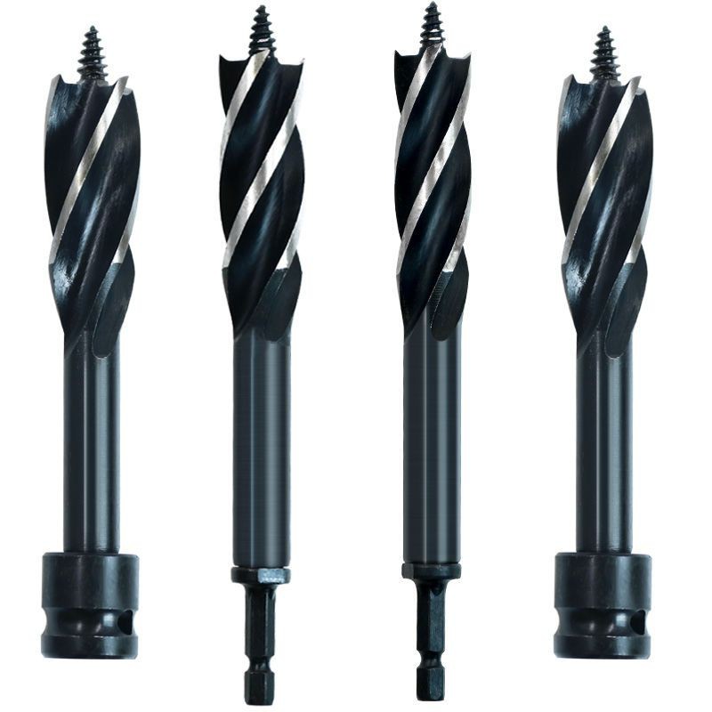 Bộ 3 Chi Tiết Khoan Gỗ Xoắn Ốc Auger 4 Lưỡi Cắt Sử Dụng Cho Máy Bắn Vít, Siết Bulong, Máy Khoan