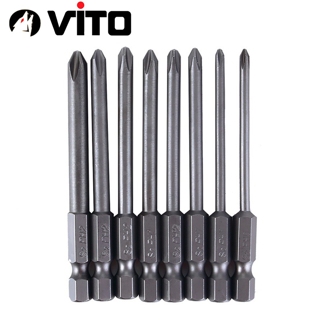 Bộ Mũi Vít Đầu Bake Từ Tính Chân Lục Giác VITO Thép S2 Các Kích Cỡ (Xem Phân Loại)