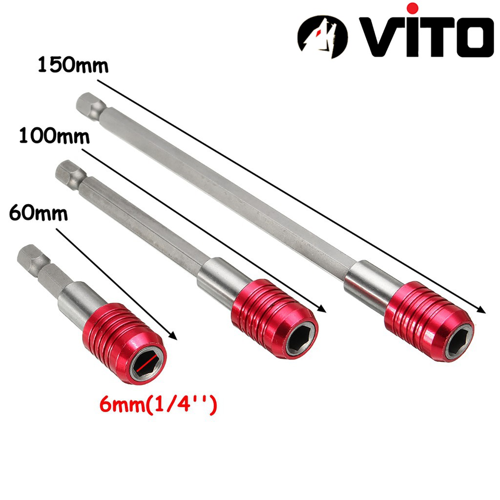 Bộ 3 Đầu Nối Dài Vặn Vít VITO Có Chốt Gài Chống Rớt Loại Đẹp