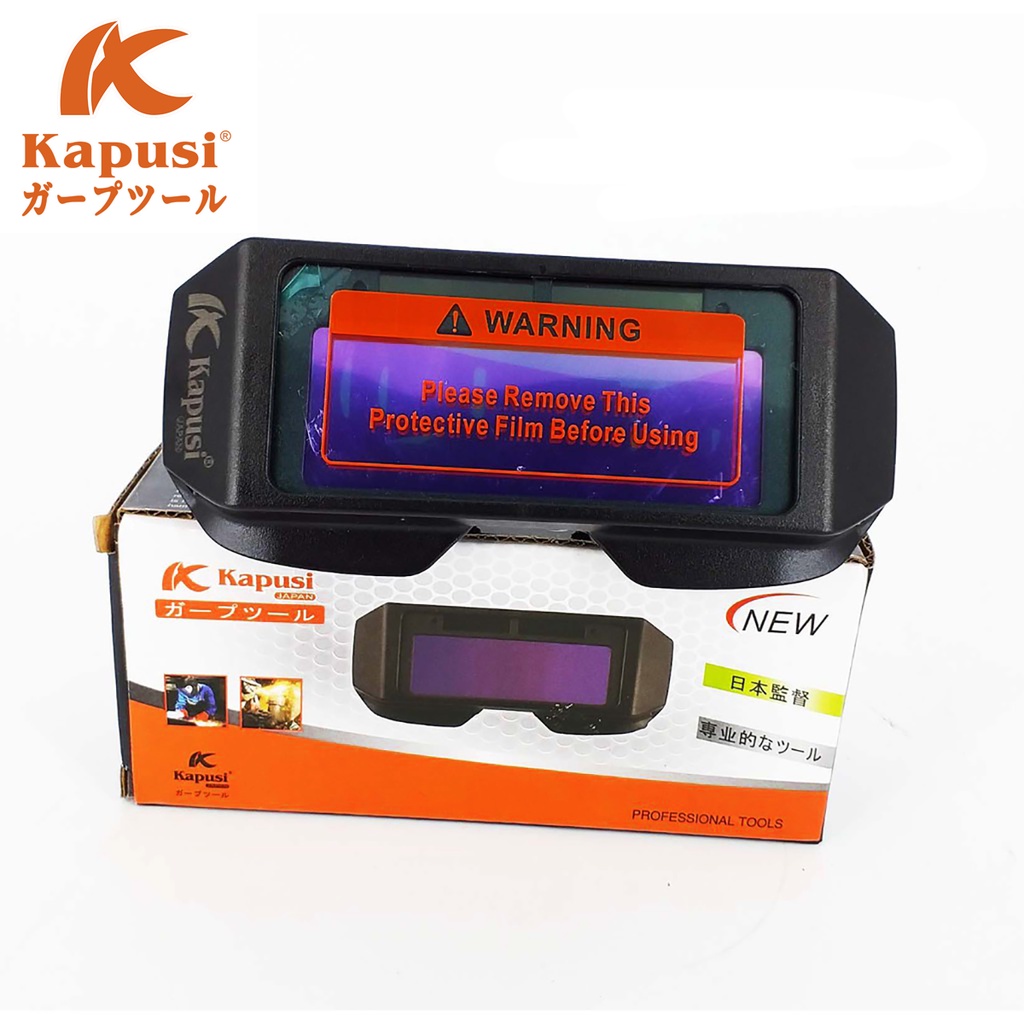Kính Hàn Điện Tử KAPUSI Tự Động Tối, Nhựa ABS Cao Cấp, Tặng Kèm Dây Đeo, Có Túi Đựng