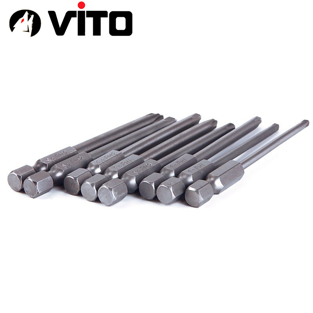 Bộ Mũi Vít Đầu Bake Từ Tính Chân Lục Giác VITO Thép S2 Các Kích Cỡ (Xem Phân Loại)