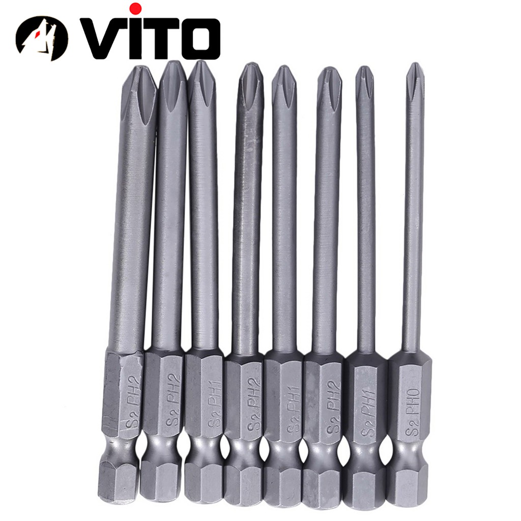 Bộ Mũi Vít Đầu Bake Từ Tính Chân Lục Giác VITO Thép S2 Các Kích Cỡ (Xem Phân Loại)