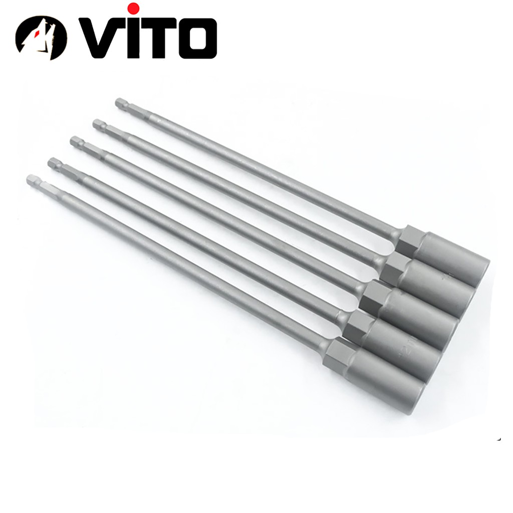 Cây Chụp Bulong Sâu Lòng Dài 250mm Bắn Vít VITO Chân Lục Giác Các Kích Cỡ