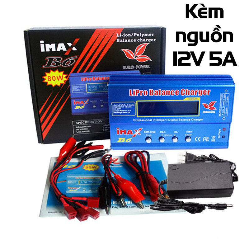 Bộ Sạc iMax B6 80W Sạc Cân Bằng Đo Dung Lượng Pin, Ắc quy