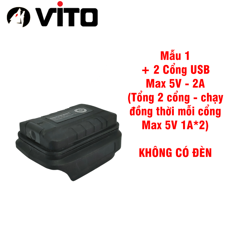Đế Chuyển Pin Chân MAKITA VITO 5S 21V Sang USB