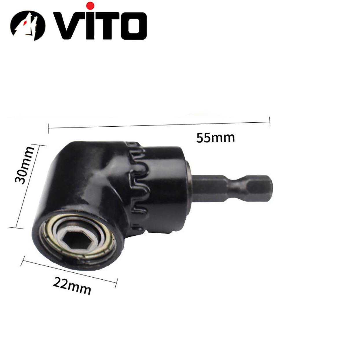 Đầu Chuyển Hướng Bắt Vít Góc VITO Chân Lục Giác Cho Máy Bắn Vít, Máy Khoan