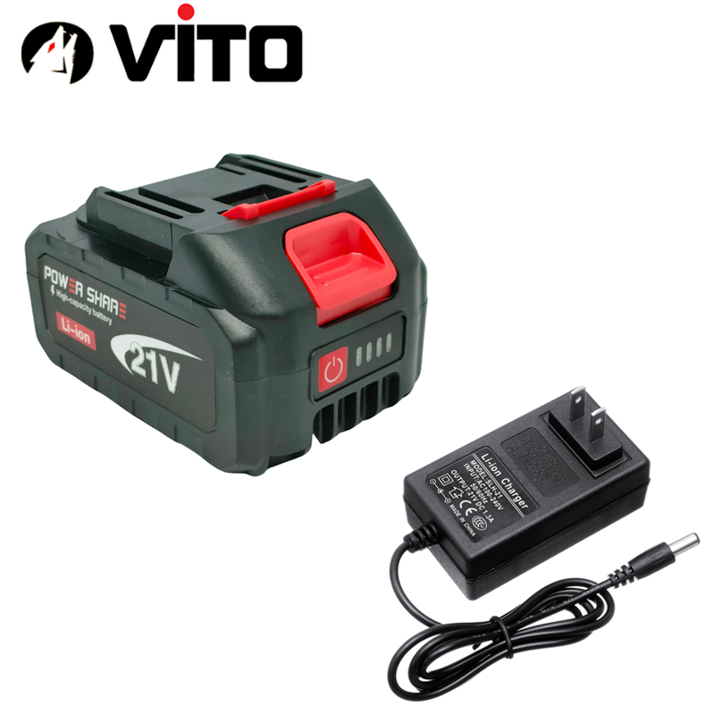 Pin Sạc 21V 10 Cell Dung Lượng 3000mAh Chân Pin MAKITA 40MM VITO Có Đèn Báo Pin Dùng Máy Khoan, Máy Siết Bulong, Máy Mài