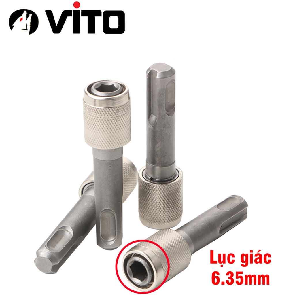Đầu Vít Chuyển Đổi Chân SDS Khoan Bê Tông Sang Chân Lục Giác VITO Có Bi Giữ