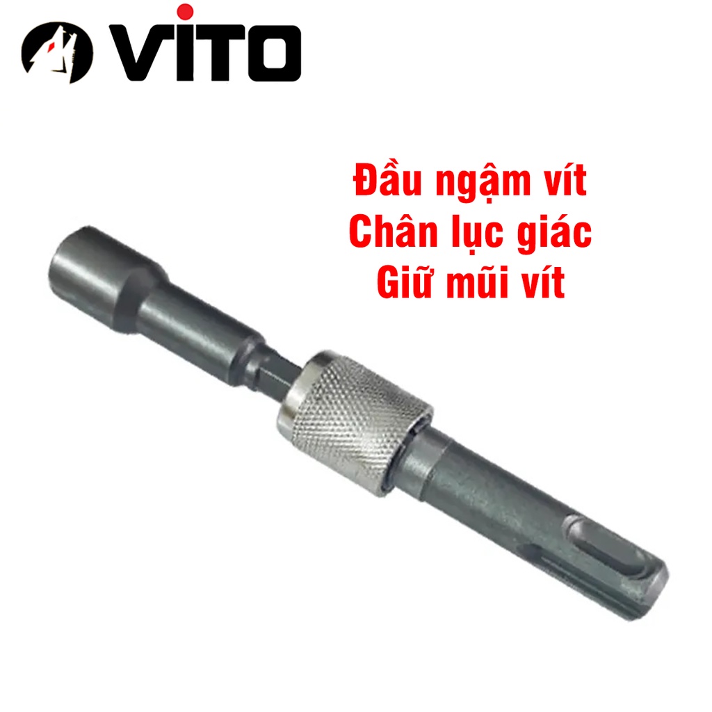 Đầu Vít Chuyển Đổi Chân SDS Khoan Bê Tông Sang Chân Lục Giác VITO Có Bi Giữ