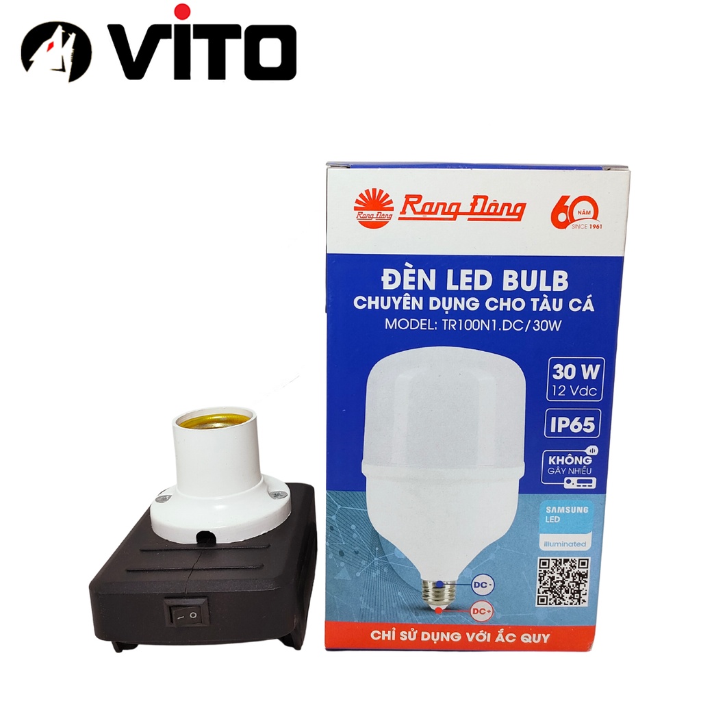 [KHÔNG KÈM PIN] Đế Đèn Đui E27 VITO Sử Dụng Pin Chân MAKITA 21V Gắn Bóng LED 12-24V Đế Đúc ABS