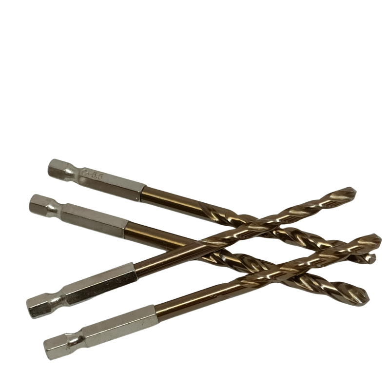 Hộp 10 Mũi Khoan Xoắn Thép HSS Co 5% Cobalt VITO Khoan Sắt Thép Chân Lục Giác