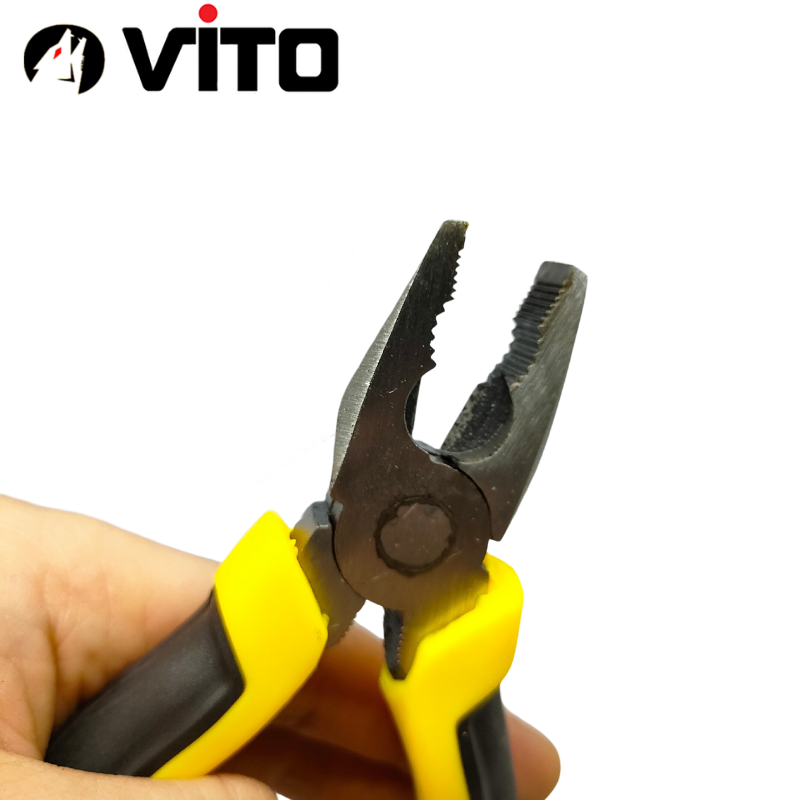 Kìm Điện, Kìm Đầu Bằng Thép CR-V Cán Cao Su, Kìm Răng Hàng VITO Nhập Khẩu