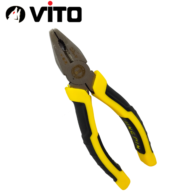 Kìm Điện, Kìm Đầu Bằng Thép CR-V Cán Cao Su, Kìm Răng Hàng VITO Nhập Khẩu