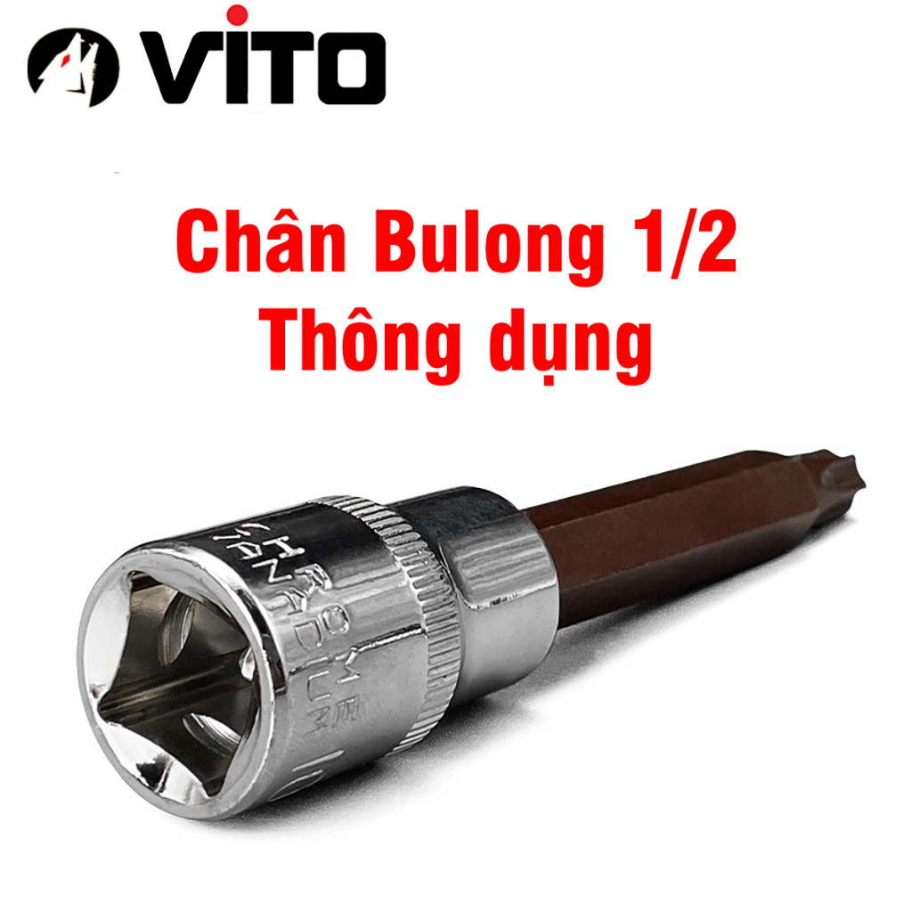 Mũi Vít Hoa Thị 6 Cạnh VITO Chân Khẩu Bulong 1/2 Gắn Máy Siết Bulong Thép CR-V