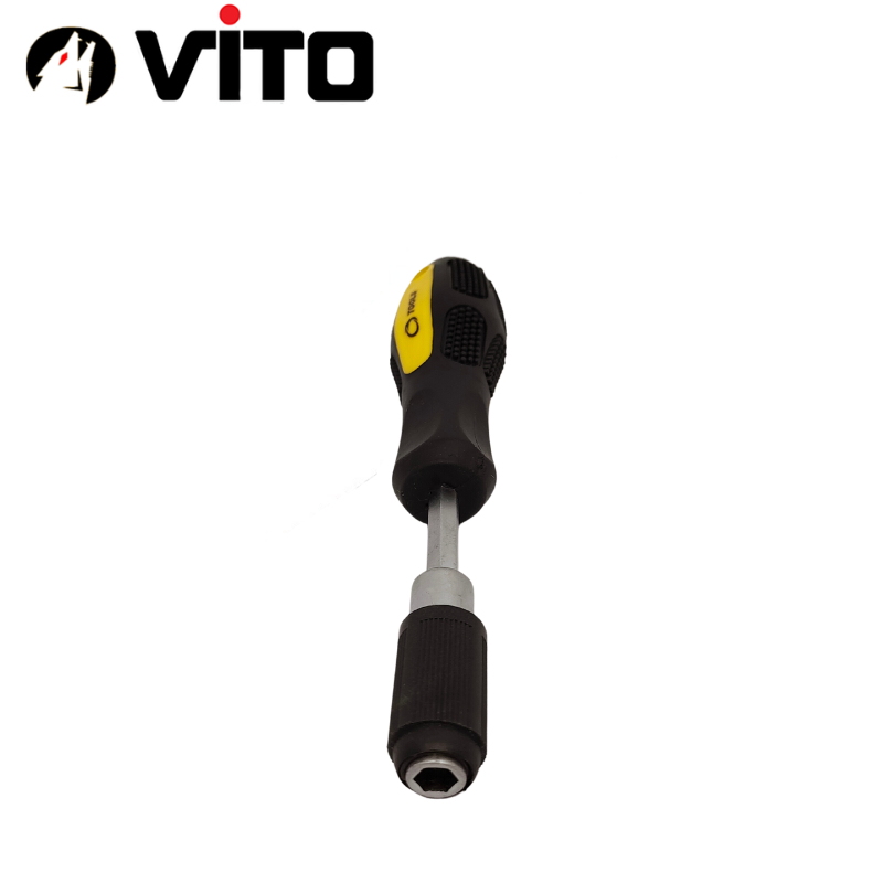 Cán Tua Vít Tô Vít Lục Giác Có Bi Giữ VITO Gắn Mũi Lục Giác 6.35mm Tay Cầm Cao Su