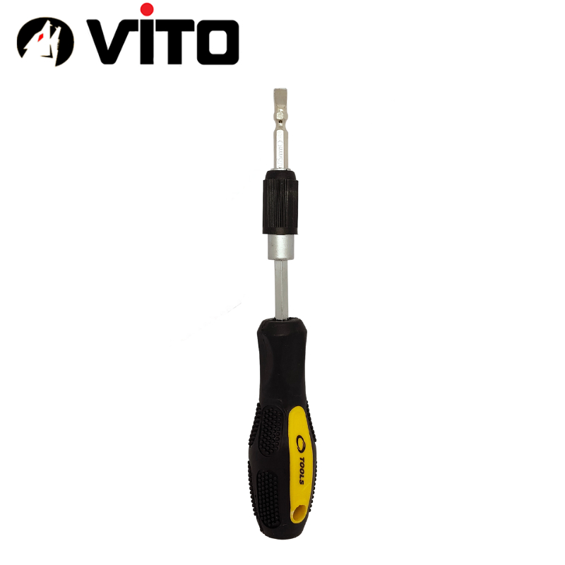 Cán Tua Vít Tô Vít Lục Giác Có Bi Giữ VITO Gắn Mũi Lục Giác 6.35mm Tay Cầm Cao Su