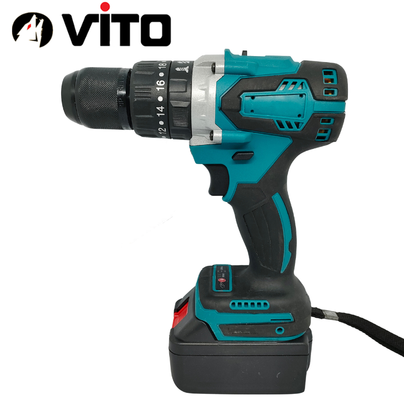 Thân Máy Khoan Đầu Kẹp 13mm VITO Có Búa Động Cơ Không Chổi Than