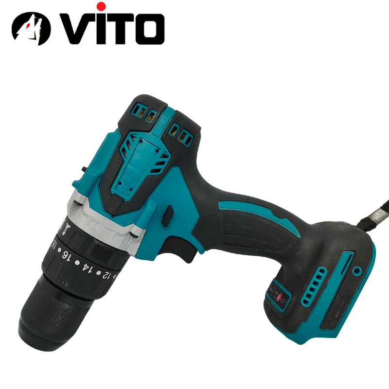 Thân Máy Khoan Đầu Kẹp 13mm VITO Có Búa Động Cơ Không Chổi Than