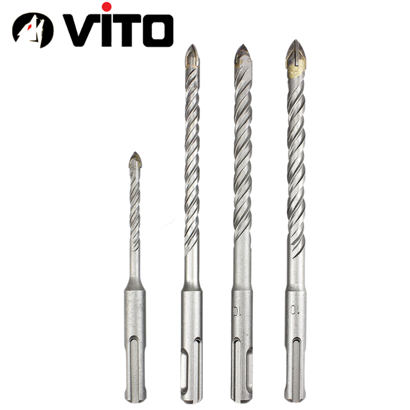 Mũi Chữ Thập 4 Cạnh Chân SDS Plus VITO Khoan Đa Năng Khoan Kính Đá Gạch Men Tường Gạch