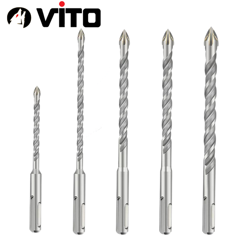 Mũi Chữ Thập 4 Cạnh Chân SDS Plus VITO Khoan Đa Năng Khoan Kính Đá Gạch Men Tường Gạch