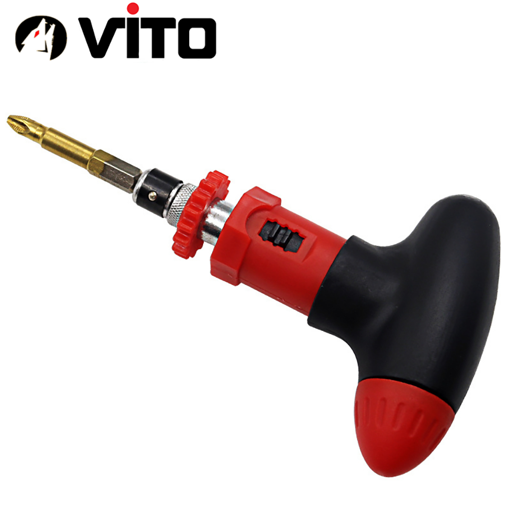 Tay Chữ T Vặn Vít Lục Giác VITO Có Khóa Chiều Vặn, Bi Giữ, Ngăn Chứa Mũi Vít, Bánh Cóc