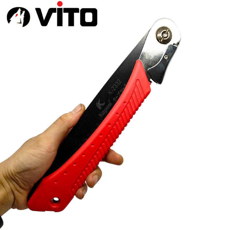 Cưa Gập Cắt Cành Gấp Gọn Cầm Tay Lưỡi 270mm KAPUSI Thép SK5 Chắc Chắn