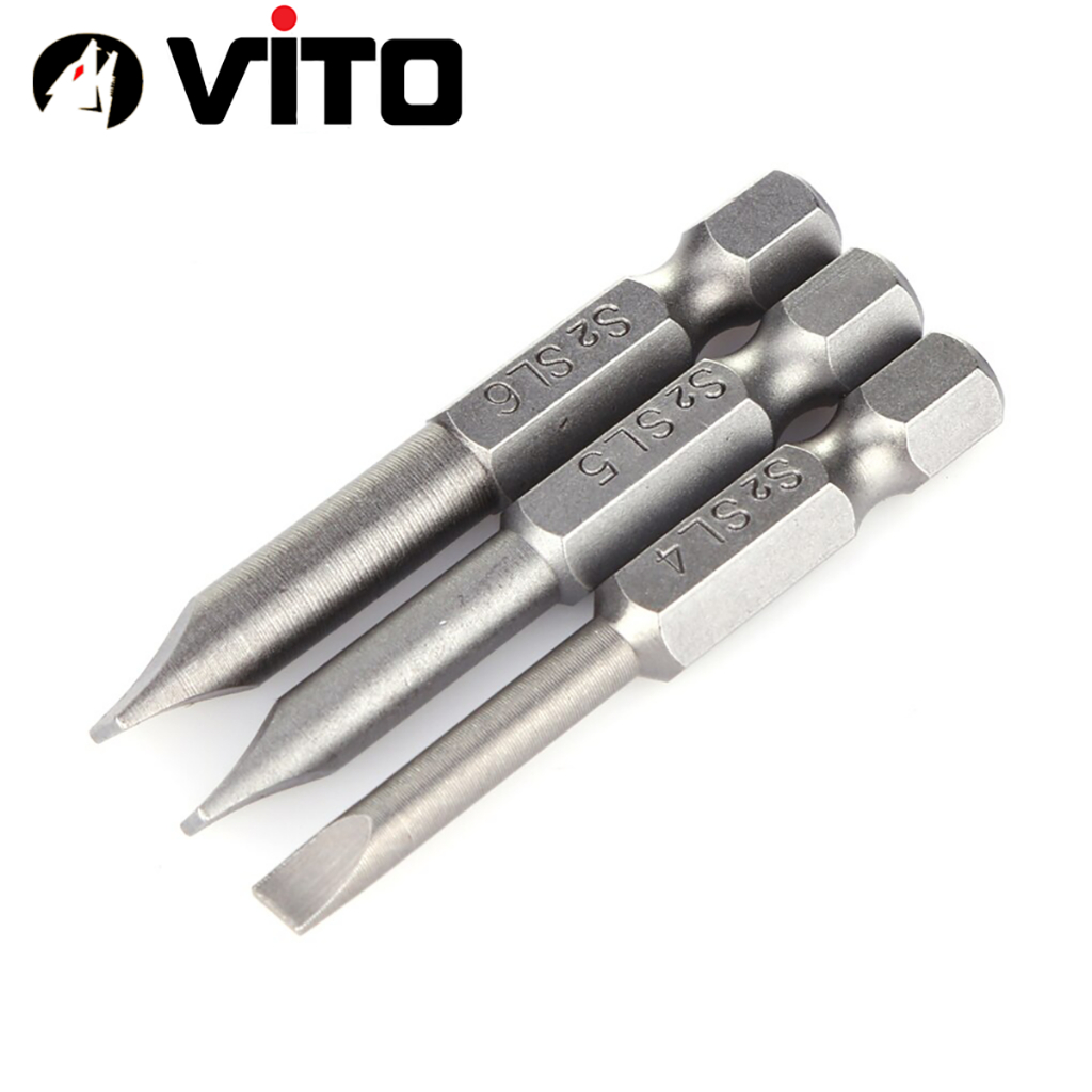 Bộ Mũi 2 Cạnh Vặn Vít Chuôi Lục Giác VITO Dùng Cho Khoan Pin, Khoan Điện
