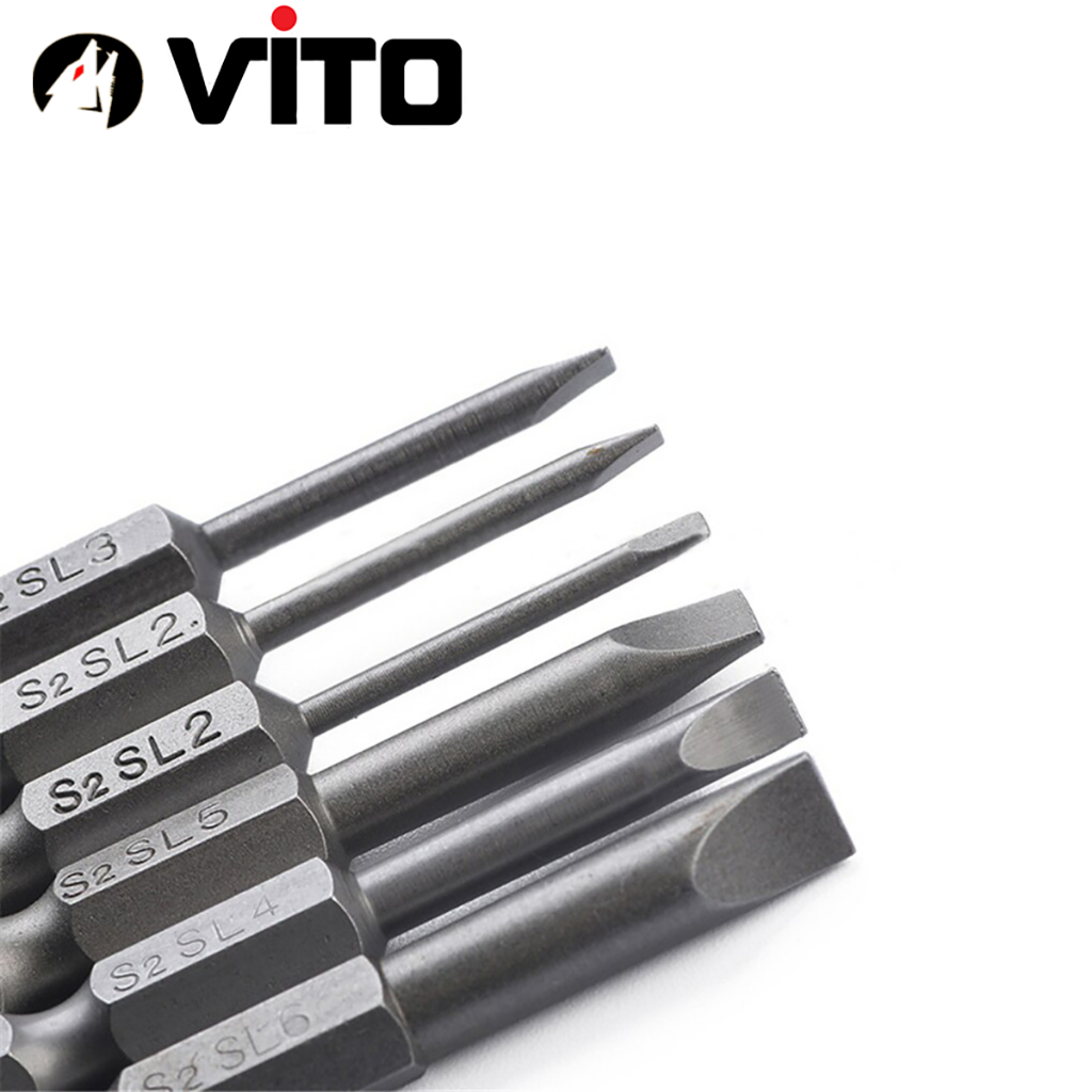Bộ Mũi 2 Cạnh Vặn Vít Chuôi Lục Giác VITO Dùng Cho Khoan Pin, Khoan Điện