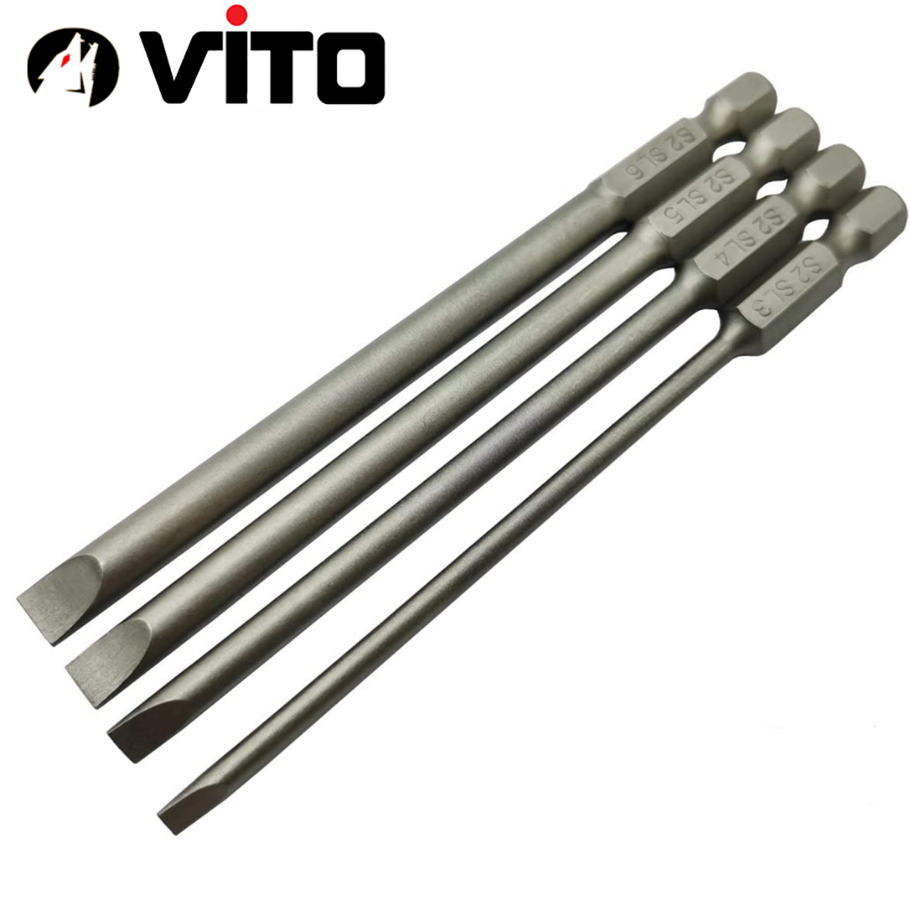 Bộ Mũi 2 Cạnh Vặn Vít Chuôi Lục Giác VITO Dùng Cho Khoan Pin, Khoan Điện