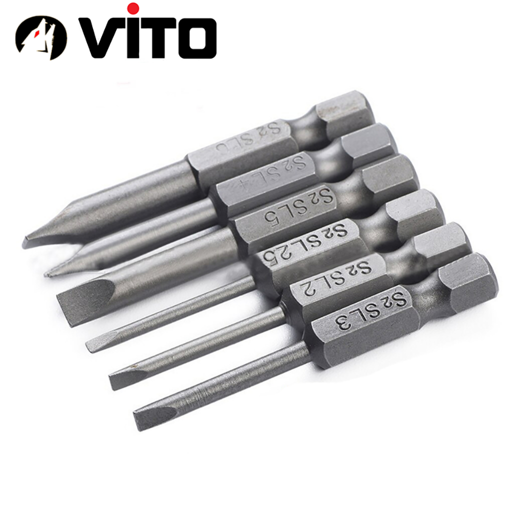Bộ Mũi 2 Cạnh Vặn Vít Chuôi Lục Giác VITO Dùng Cho Khoan Pin, Khoan Điện