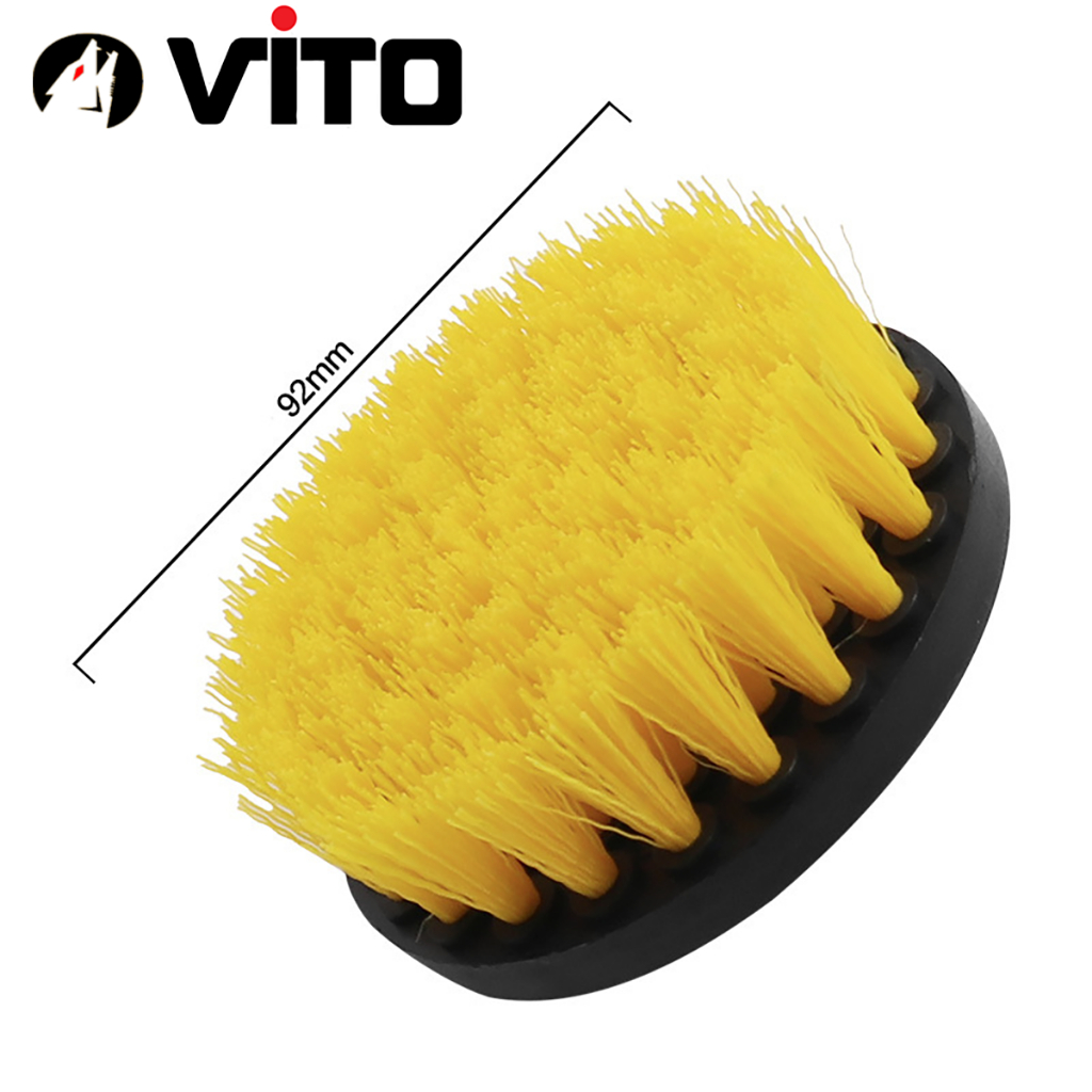 Bàn Chải Nhựa Chân Lục Giác VITO Gắn Máy Khoan Pin, Máy Bắn Vít Sử Dụng Vệ Sinh Đánh Bóng Nhà Cửa, Xe Oto, Xe Máy