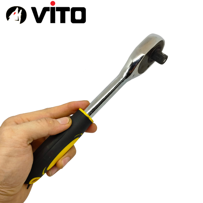 Tay Siết Khẩu Bulong 1/2 Tự Động Có Khóa Chiều, Cán Cao Su Thép CR-V Chắc Chắn Hàng VITO Nhập Khẩu