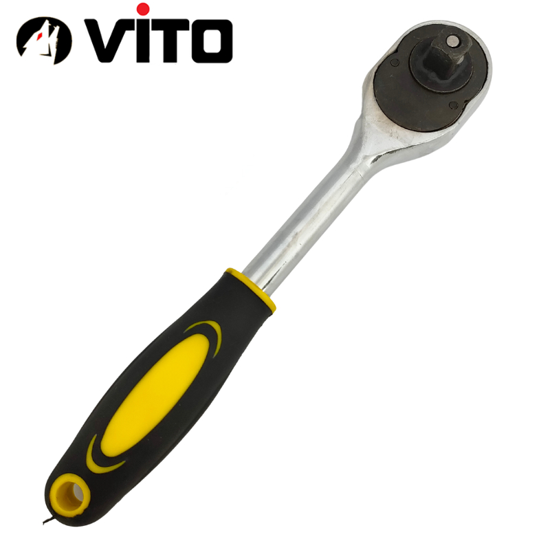 Tay Siết Khẩu Bulong 1/2 Tự Động Có Khóa Chiều, Cán Cao Su Thép CR-V Chắc Chắn Hàng VITO Nhập Khẩu