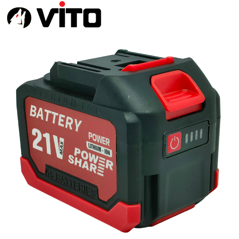 Pin Sạc 21V 15 Cell Dung Lượng 4500mAh Chân Pin MAKITA 40MM VITO Có Đèn Báo Pin, Vỏ Chống Sốc