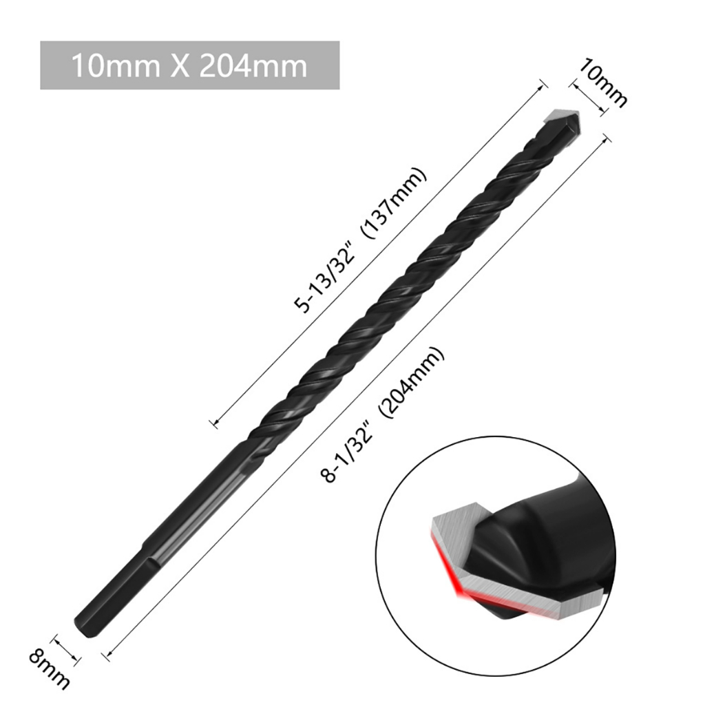 Mũi Dài Khoan Đa Năng 2 Cạnh VITO Chân Tam Giác Thép Carbon Khoan Tường, Kính, Đá,Gạch Men