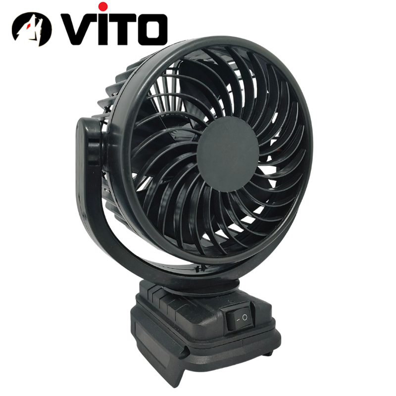 Quạt Tích Điện Cánh 5 Inch Mini VITO Sử Dụng Pin Chân MAKITA 40MM Phổ Thông, Độ Bền Cao