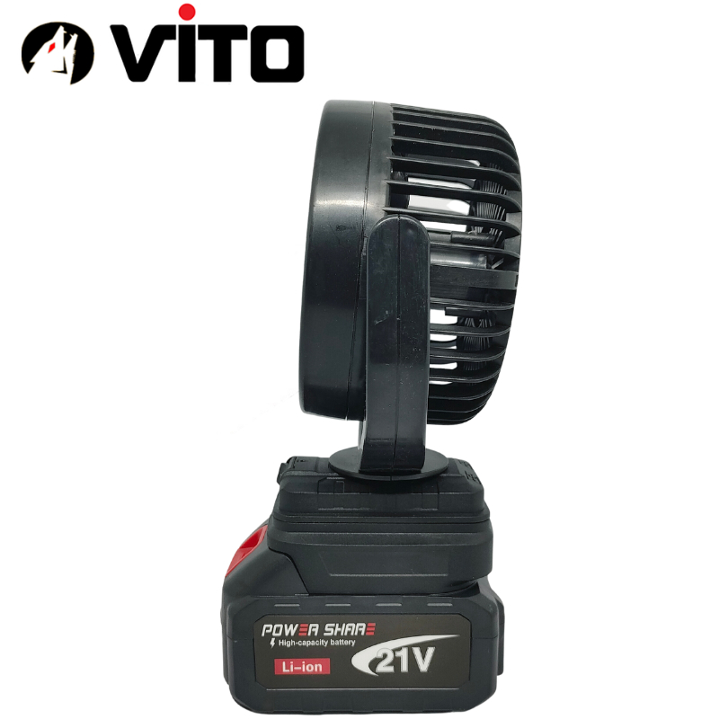 Quạt Tích Điện Cánh 5 Inch Mini VITO Sử Dụng Pin Chân MAKITA 40MM Phổ Thông, Độ Bền Cao