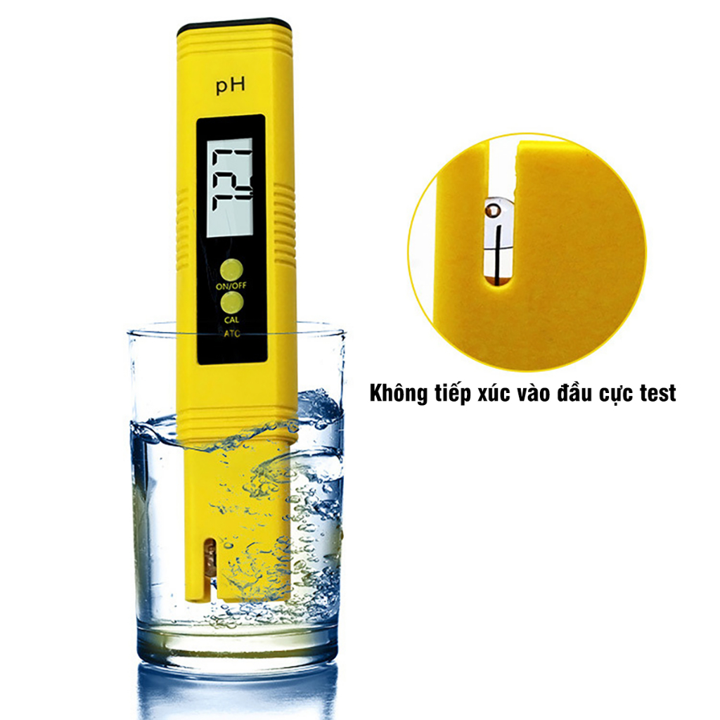 Bút Đo Thử Độ PH Nước ATC Thử Tính Kiềm Axit Cho Nước Chính Xác VITO, Đã Hiệu Chỉnh