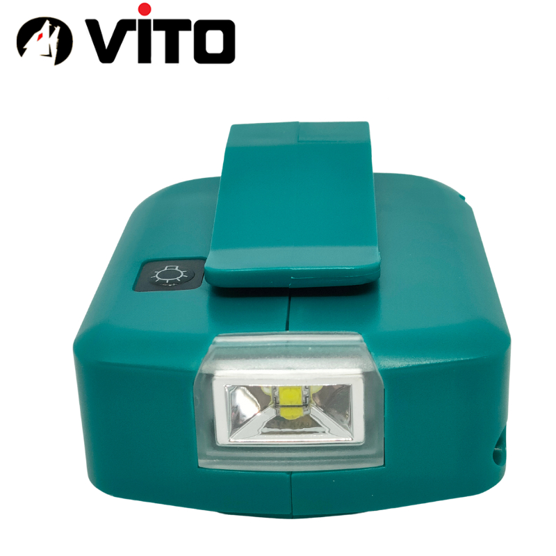 Đế Chuyển Pin Chân MAKITA 40MM Sang 2 Cổng USB Sạc Điện Thoại Và DC 12V VITO