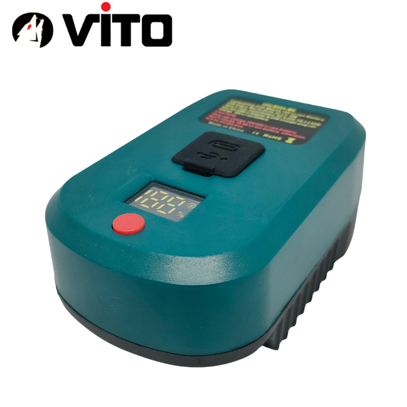 Đế 65W Sạc Nhanh Cổng Type C Sạc Điện Thoại Tích Hợp Sạc Ngược Cho Pin VITO Sử Dụng Pin Chân MAKITA 40MM