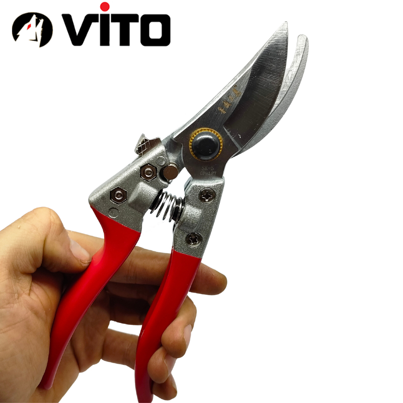 Kéo Cắt Tỉa Cành Cây Cảnh Có Lò Xo, Lưỡi Thép CR-V Chắc Chắn Hàng VITO Nhập Khẩu