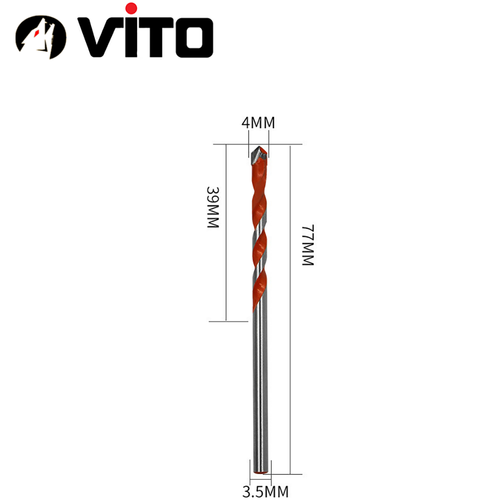 Mũi Khoan Đa Năng 2 Cạnh Chân Tam Giác VITO Khoan Tường, Kính, Đá, Gạch Men