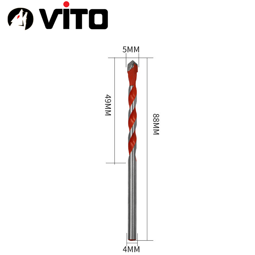 Mũi Khoan Đa Năng 2 Cạnh Chân Tam Giác VITO Khoan Tường, Kính, Đá, Gạch Men