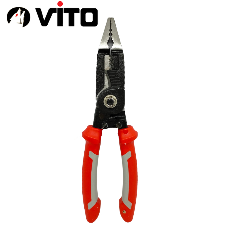 Kìm Tuốt Dây, Gọt Vỏ, Bấm Cos, Cắt Dây, Bấm Lỗ Dây Điện Đa Năng 9 In 1 Hàng VITO Nhập Khẩu