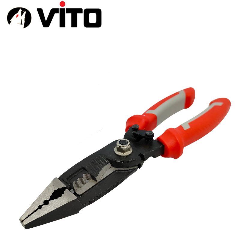 Kìm Tuốt Dây, Gọt Vỏ, Bấm Cos, Cắt Dây, Bấm Lỗ Dây Điện Đa Năng 9 In 1 Hàng VITO Nhập Khẩu