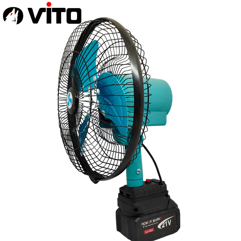Quạt Chạy Pin 11 Inch Có Đảo Đầu Tự Động VITO Dùng Pin Chân MAKITA 40MM Sử Dụng Pin Máy Công Cụ