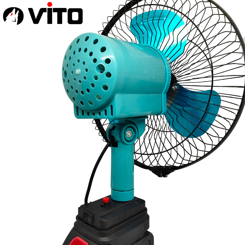 Quạt Chạy Pin 11 Inch Có Đảo Đầu Tự Động VITO Dùng Pin Chân MAKITA 40MM Sử Dụng Pin Máy Công Cụ
