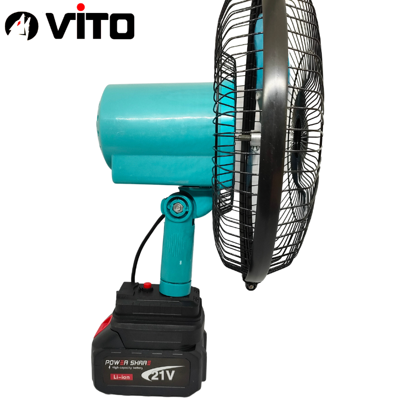 Quạt Chạy Pin 11 Inch Có Đảo Đầu Tự Động VITO Dùng Pin Chân MAKITA 40MM Sử Dụng Pin Máy Công Cụ