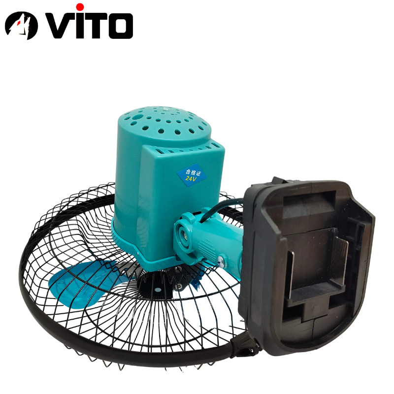 Quạt Chạy Pin 11 Inch Có Đảo Đầu Tự Động VITO Dùng Pin Chân MAKITA 40MM Sử Dụng Pin Máy Công Cụ